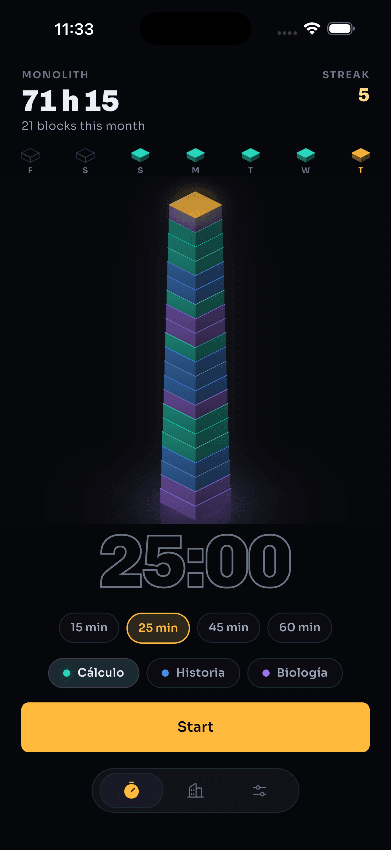 This month's tower, growing